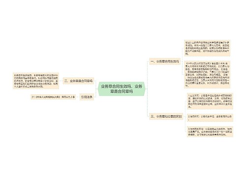 业务章合同生效吗，业务章是合同章吗