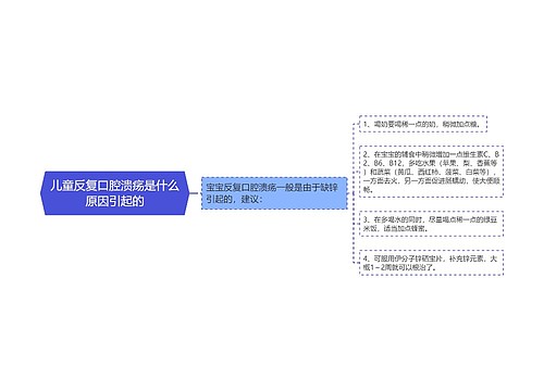 儿童反复口腔溃疡是什么原因引起的