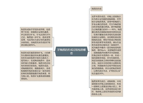 牙釉质的形成过程包括哪些