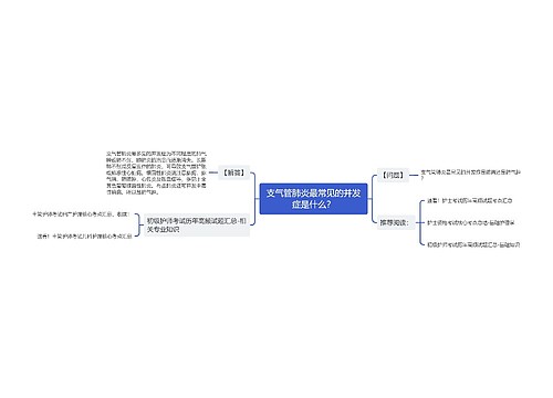 支气管肺炎最常见的并发症是什么？