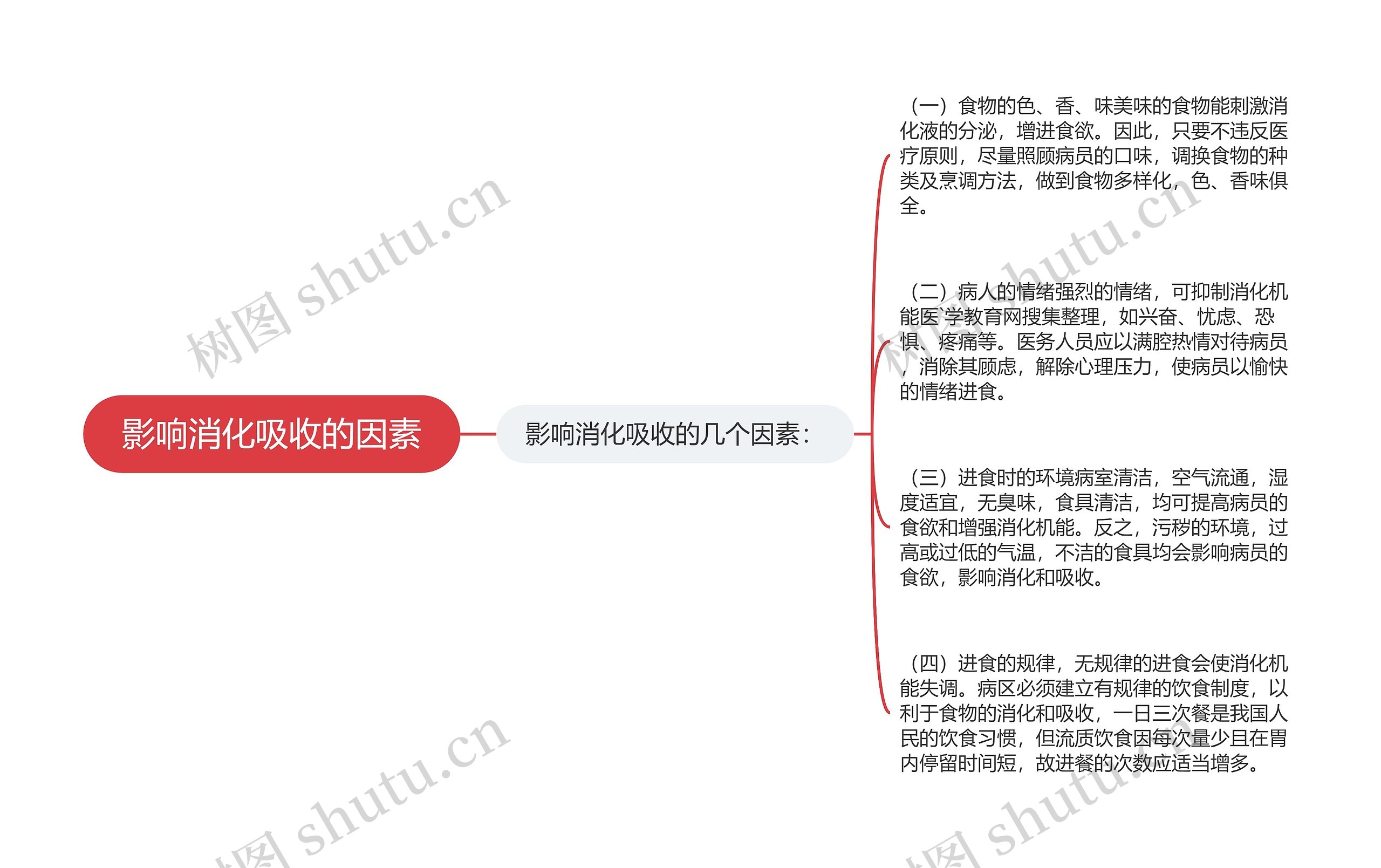 影响消化吸收的因素思维导图