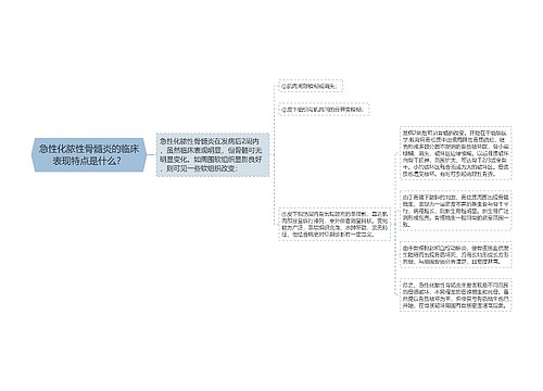 急性化脓性骨髓炎的临床表现特点是什么？