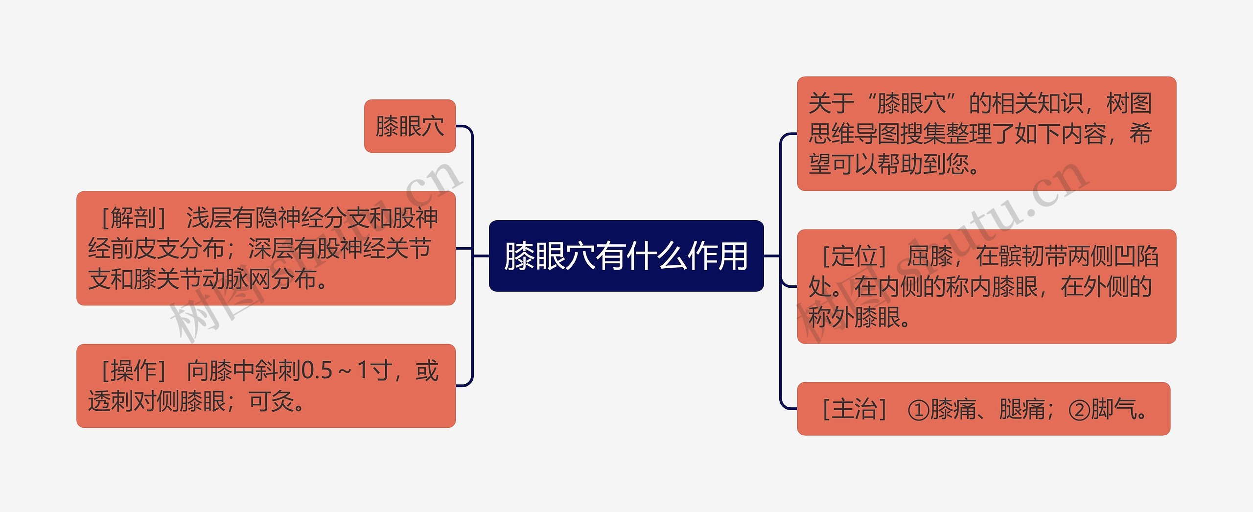 膝眼穴有什么作用思维导图