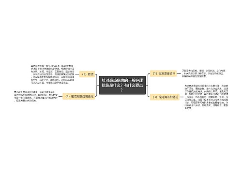 针对高热病患的一般护理措施是什么？有什么要点？