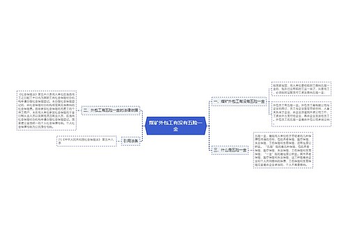 煤矿外包工有没有五险一金