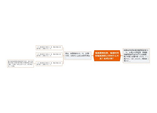 输液器滴系数、输液时间和输液速度之间有什么关系？如何计算？