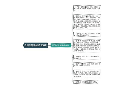 血见愁的功能|临床应用