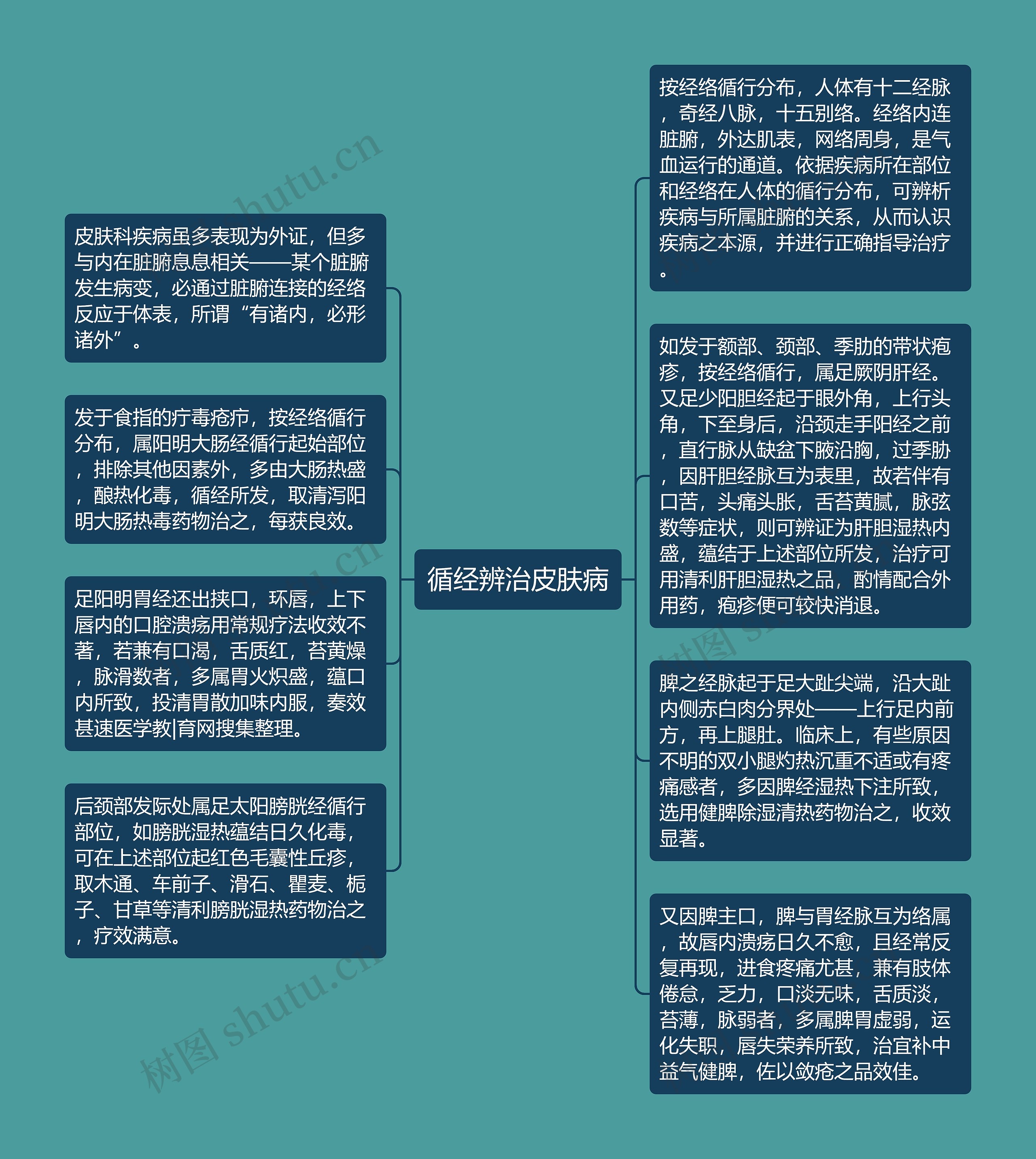 循经辨治皮肤病思维导图