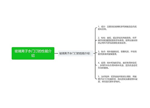 玻璃离子水门汀的性能介绍