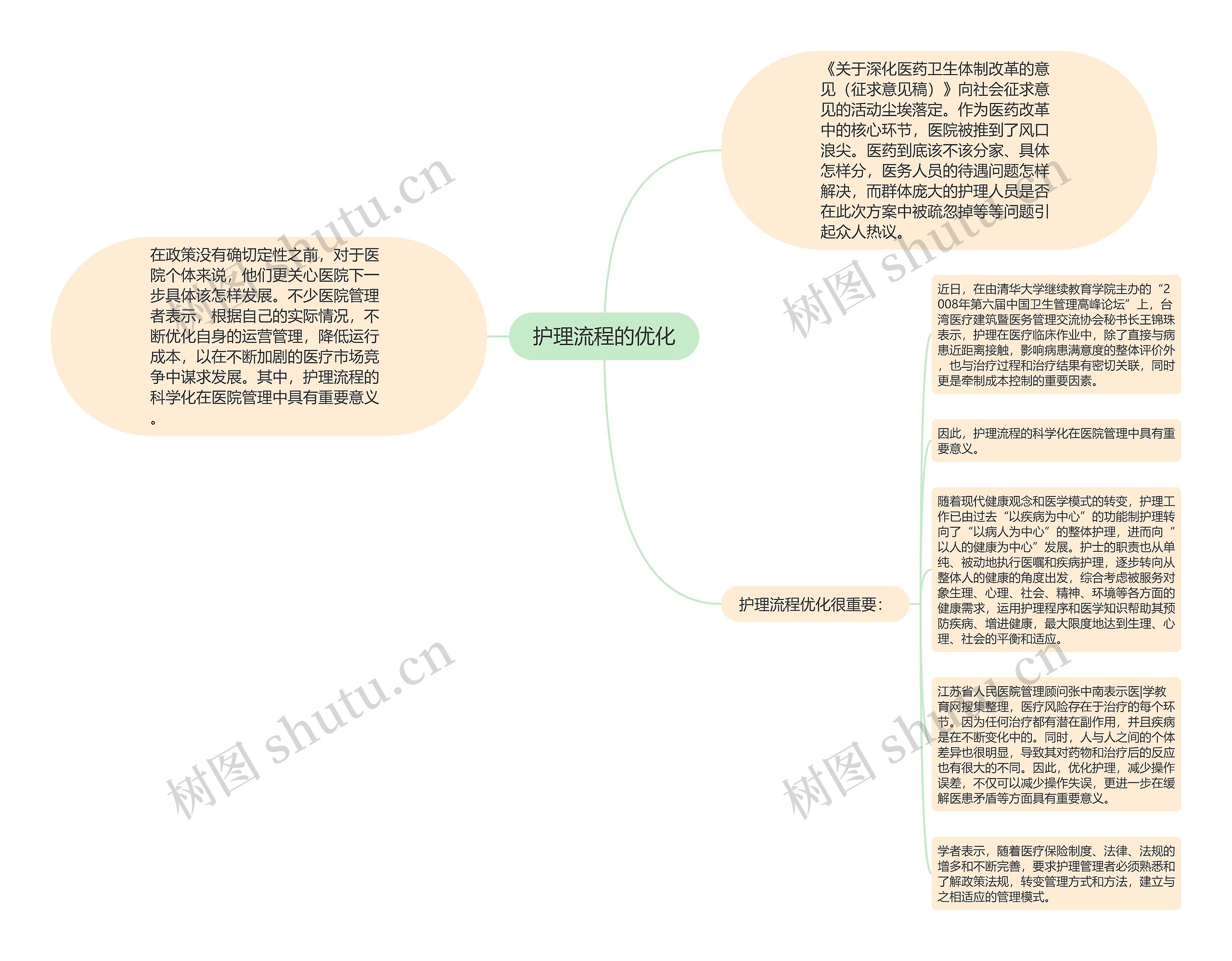 护理流程的优化思维导图