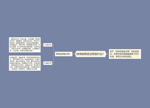 辨痒的病变过程是什么？