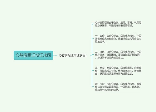 心脉痹阻证辩证求因