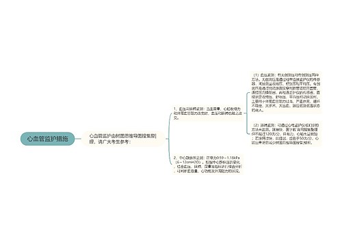 心血管监护措施