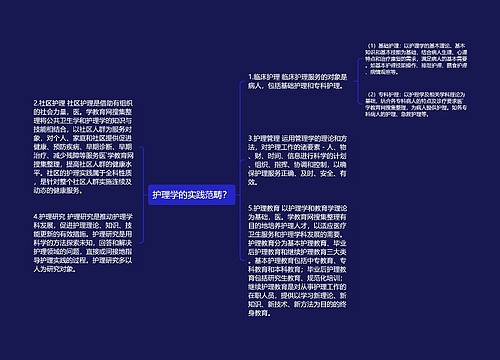 护理学的实践范畴？