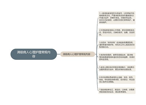 消极病人心理护理常规内容