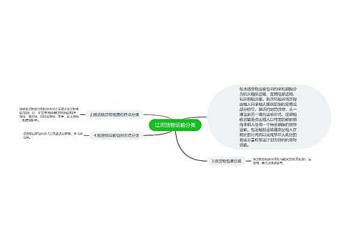 江河货物运输分类