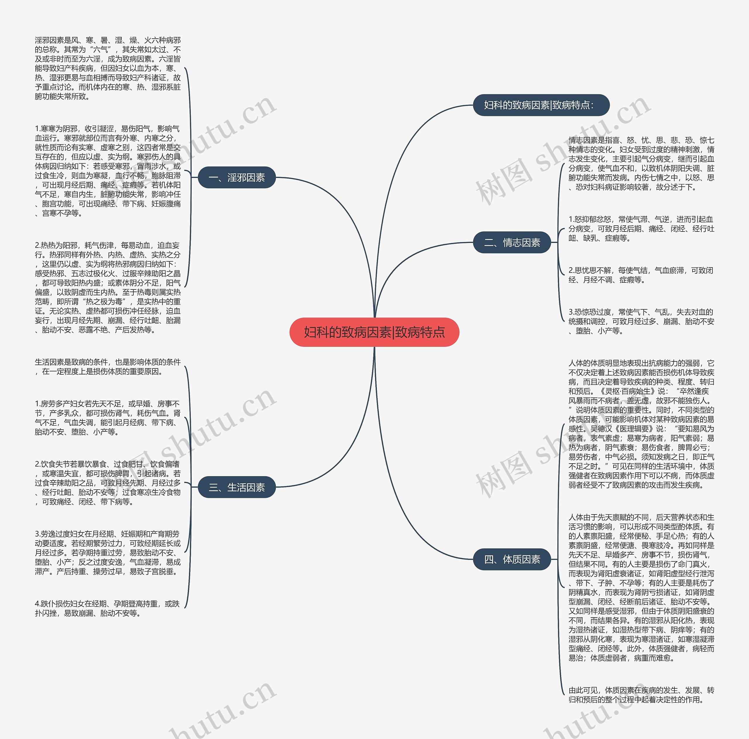 妇科的致病因素|致病特点思维导图