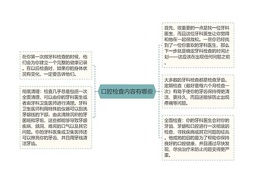 口腔检查内容有哪些