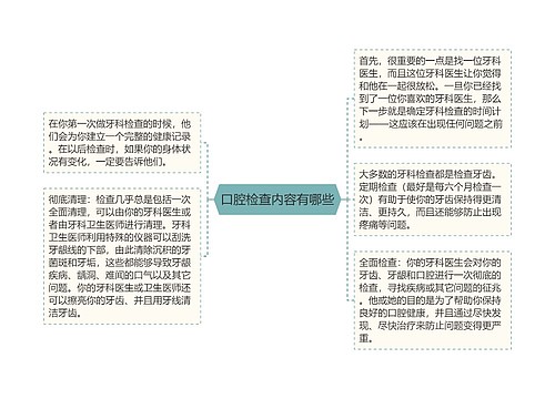 口腔检查内容有哪些