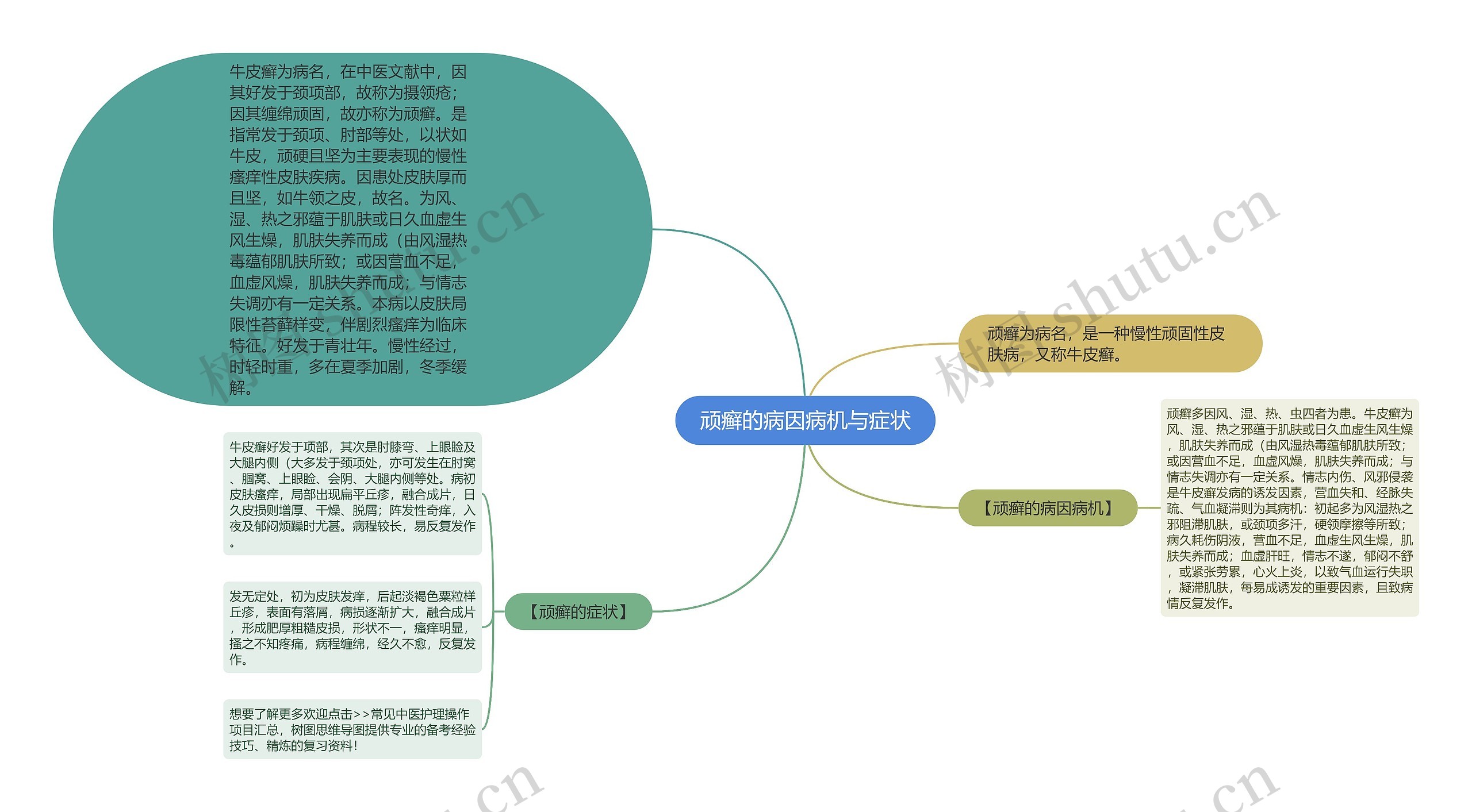 顽癣的病因病机与症状思维导图