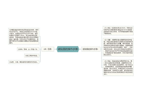 瓷贴面的操作步骤