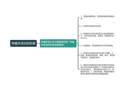 种植牙成功的标准