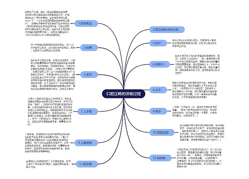 口腔正畸的详细过程