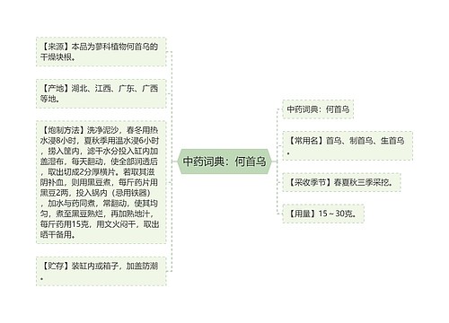 中药词典：何首乌