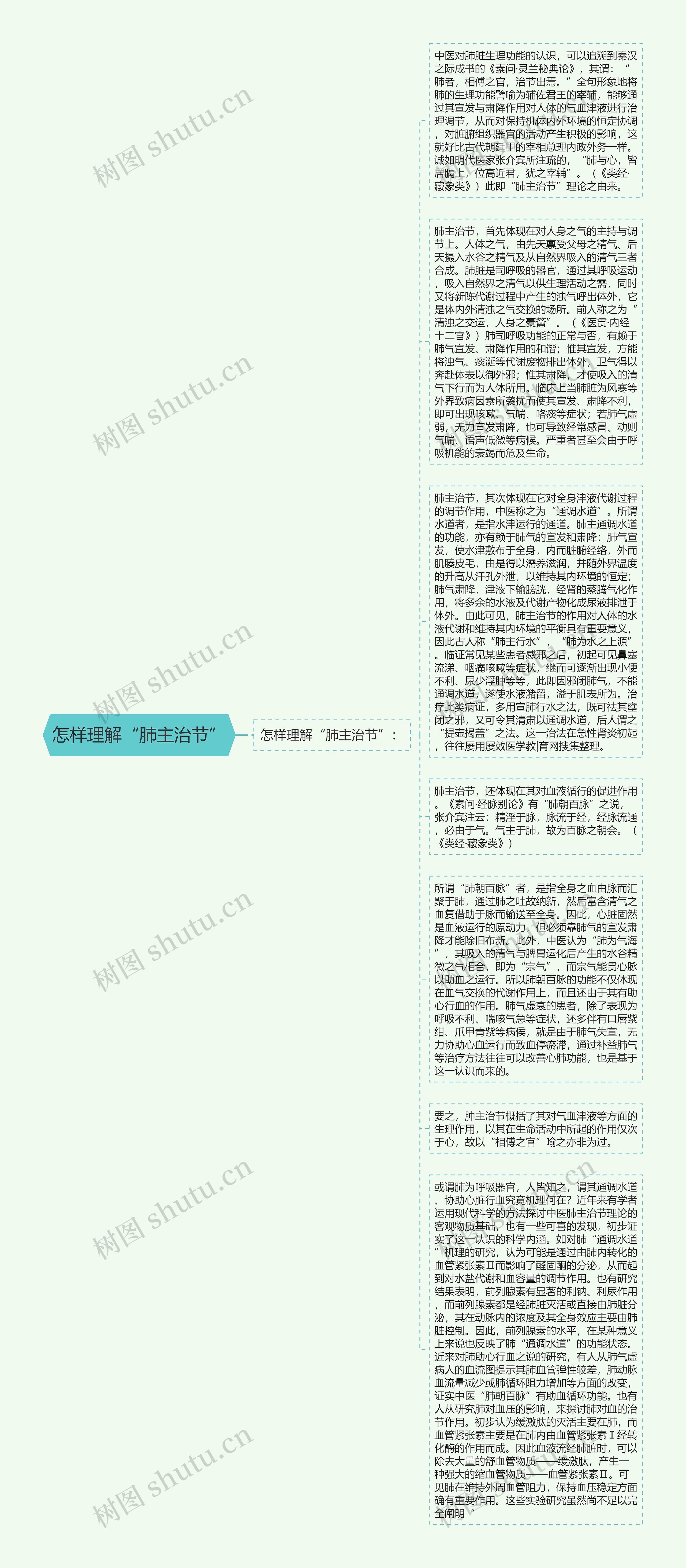 怎样理解“肺主治节”思维导图