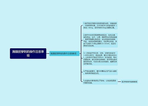 胸膜腔穿刺的操作注意事项