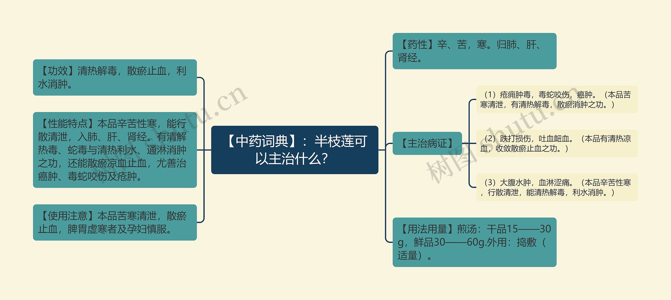 【中药词典】：半枝莲可以主治什么？