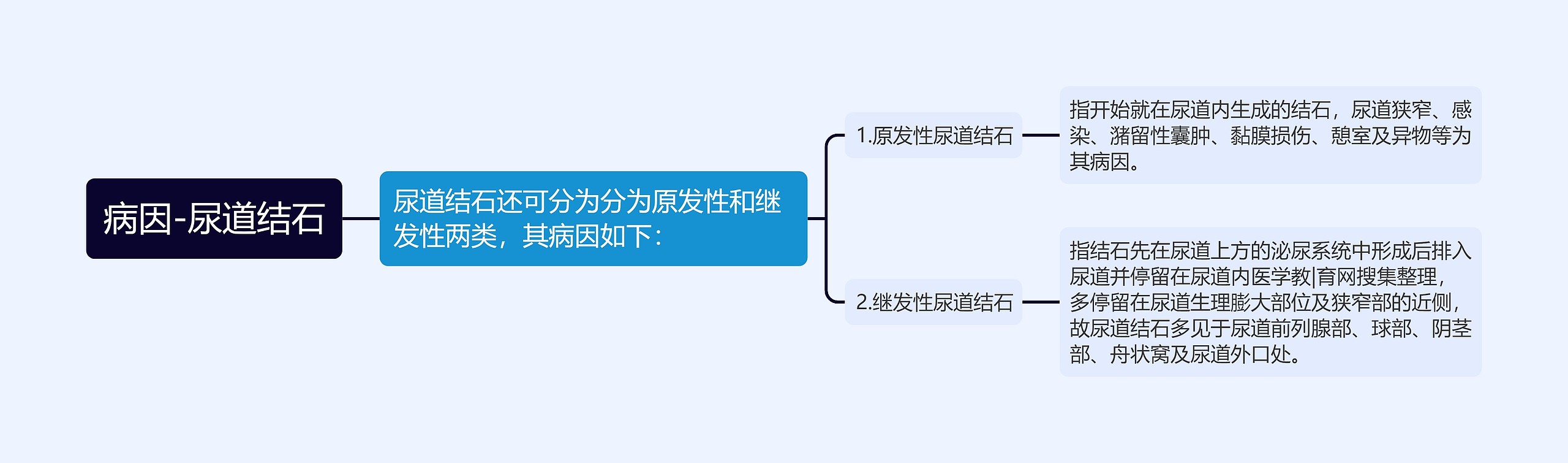 病因-尿道结石思维导图