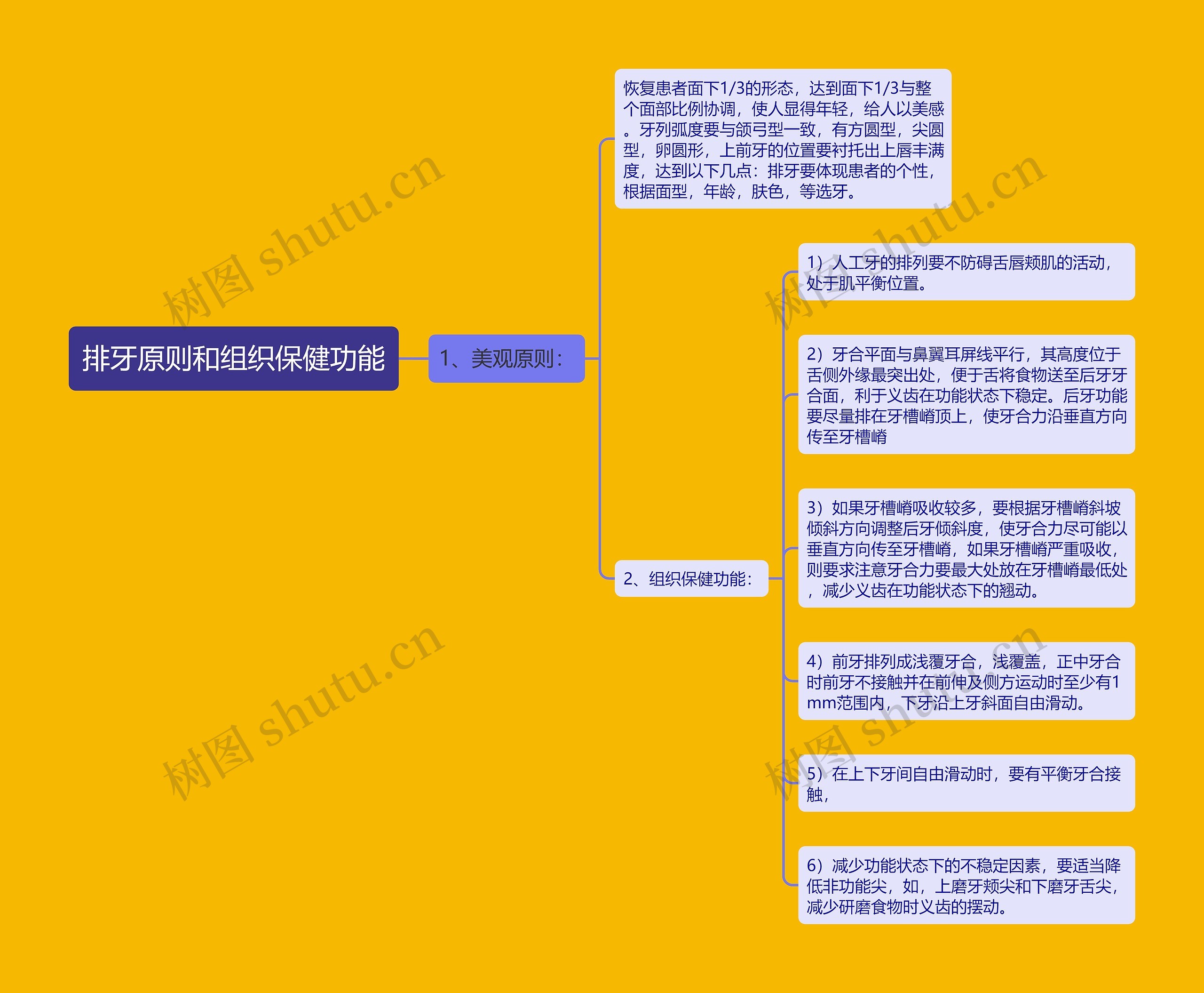 排牙原则和组织保健功能