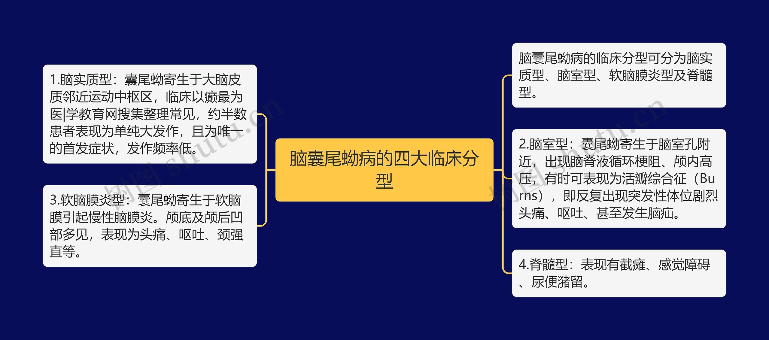 脑囊尾蚴病的四大临床分型 脑囊尾蚴病的四大临床分型