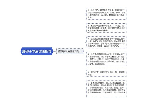 肺部手术后健康指导