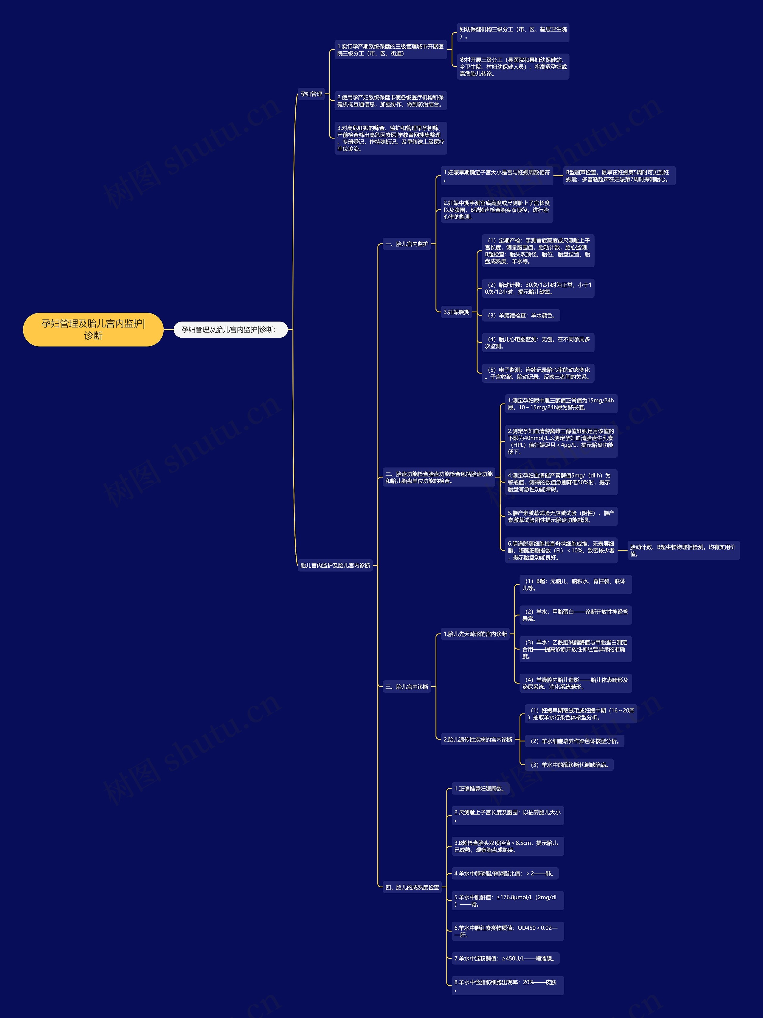 孕妇管理及胎儿宫内监护|诊断思维导图