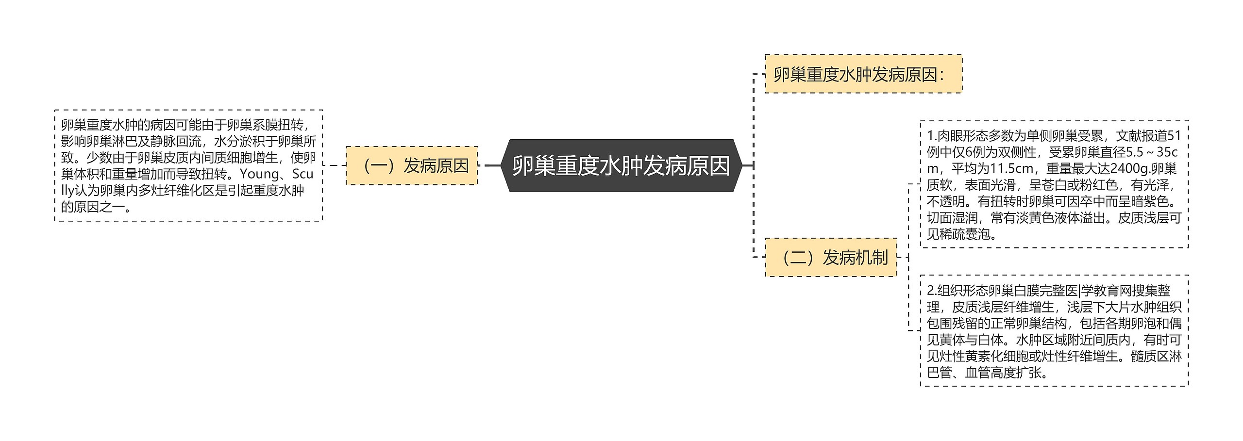 卵巢重度水肿发病原因思维导图