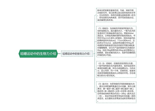 咀嚼运动中的生物力介绍