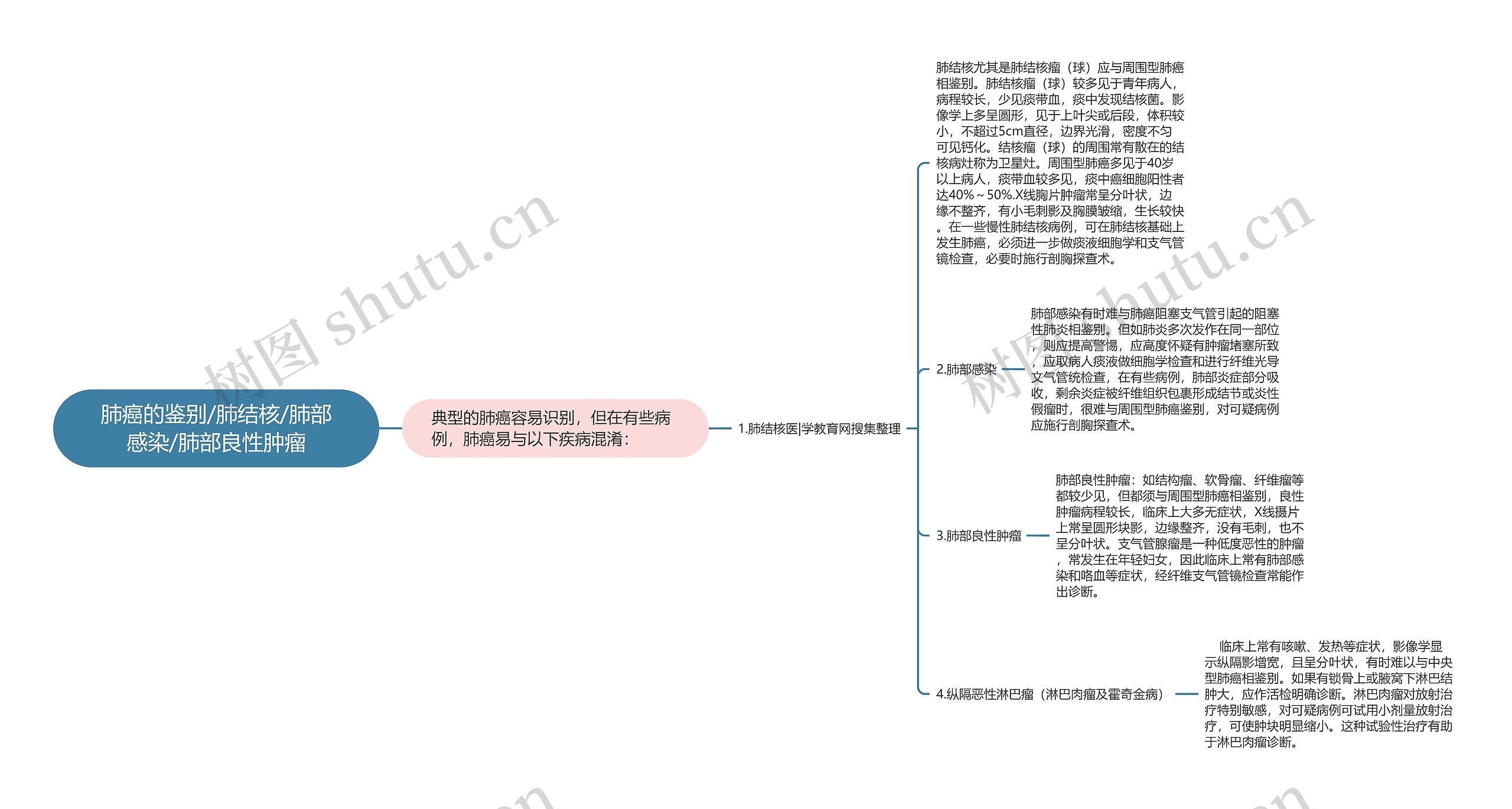 肺癌的鉴别/肺结核/肺部感染/肺部良性肿瘤