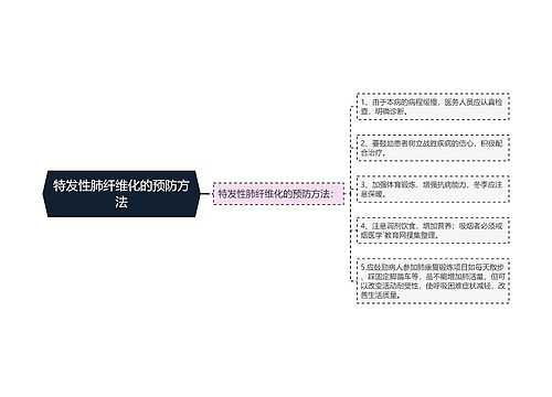 特发性肺纤维化的预防方法