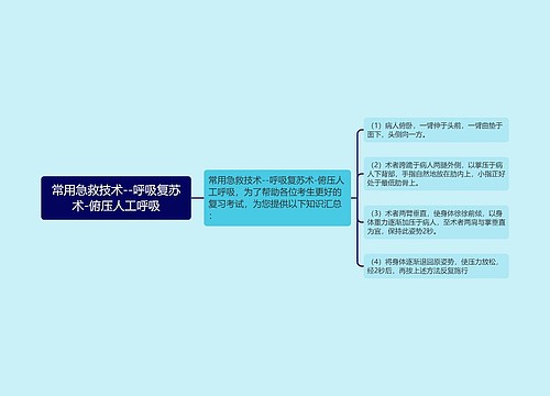 常用急救技术--呼吸复苏术-俯压人工呼吸