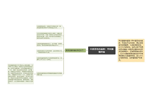 中度恶性的癌肿：甲状腺髓样癌