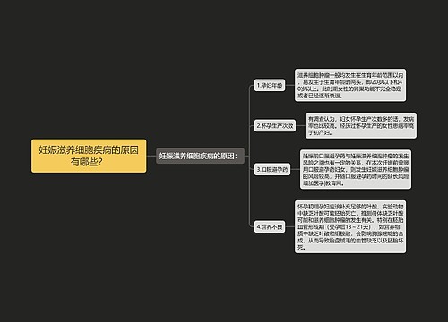 妊娠滋养细胞疾病的原因有哪些？