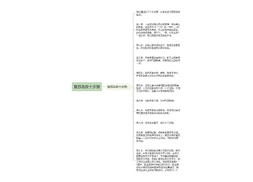 复苏急救十步骤