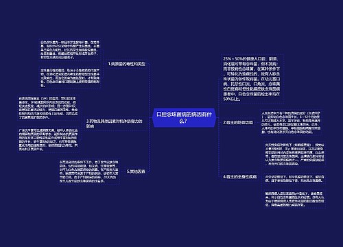 口腔念珠菌病的病因有什么？