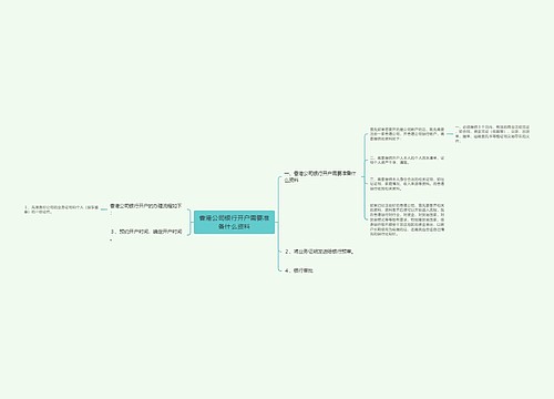 香港公司银行开户需要准备什么资料