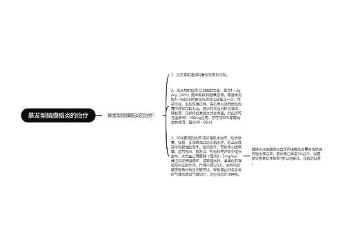 暴发型脑膜脑炎的治疗