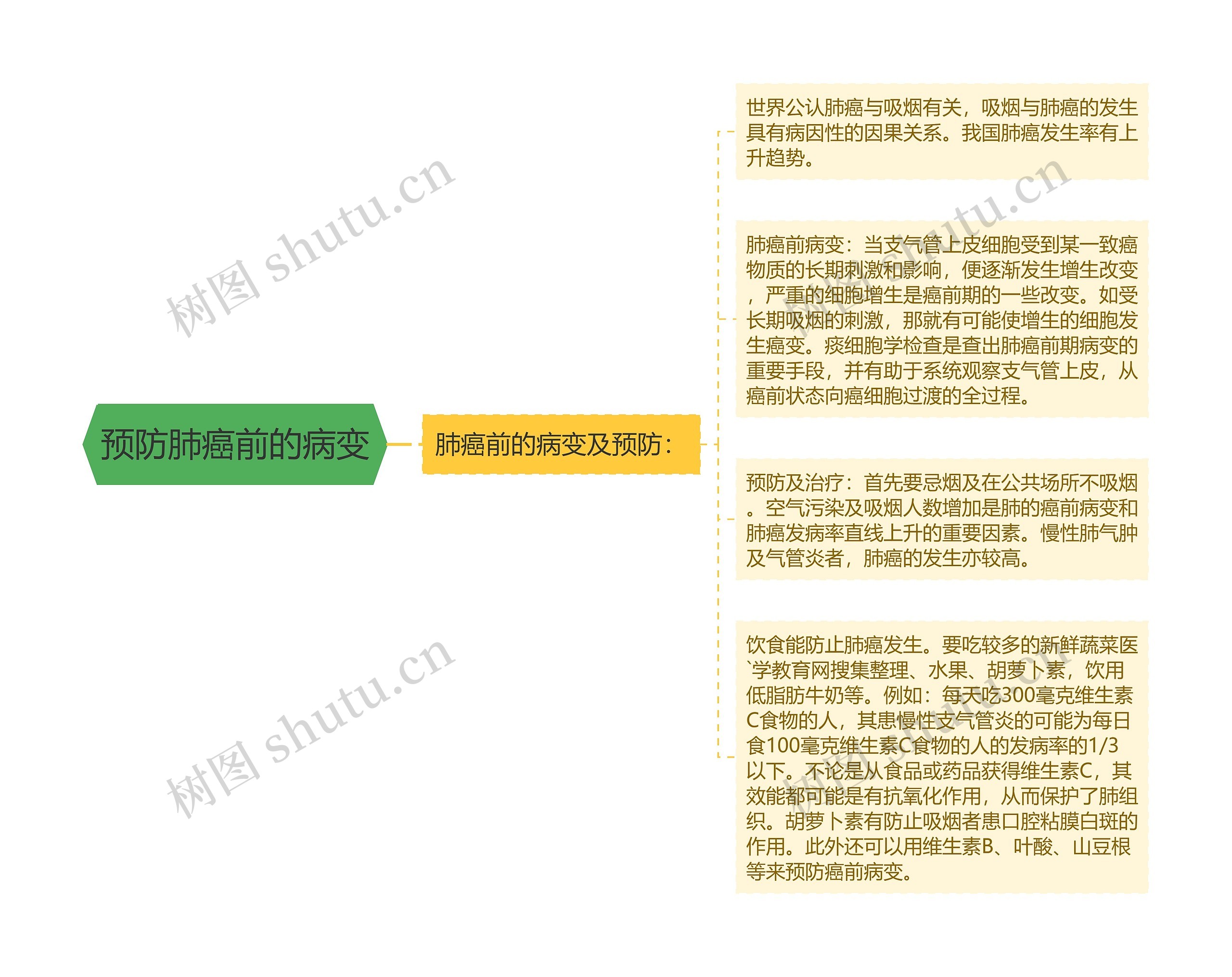 预防肺癌前的病变