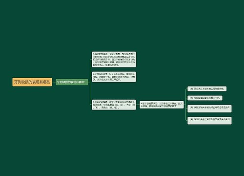 牙列缺损的表现有哪些