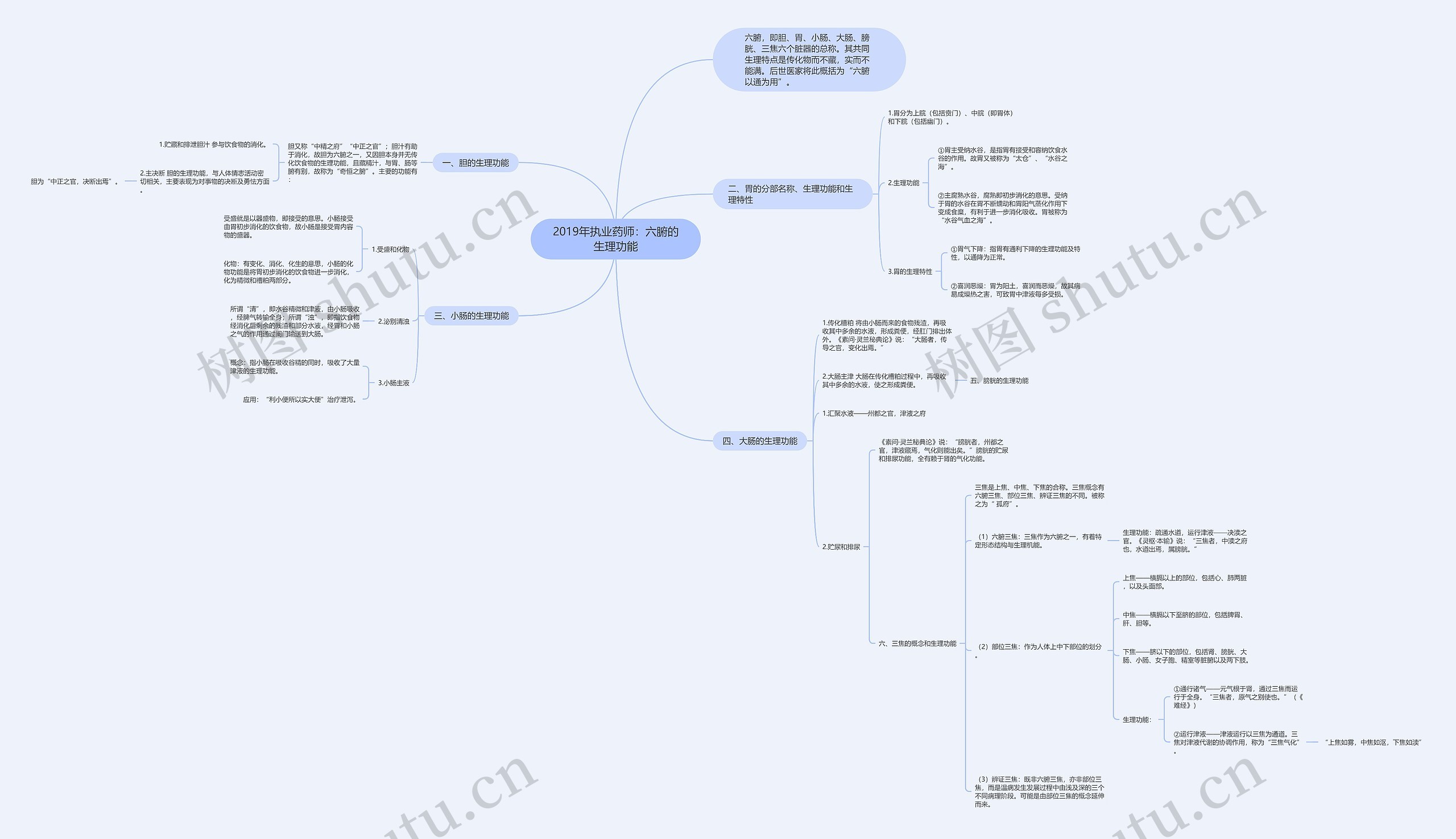 2019年执业药师:六腑的生理功能 2019年执业药师:六腑的生理功能